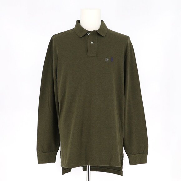 NWT POLO RALPH LAUREN Men's Mesh Long-Sleeve Polo Shirt Green Heather Size XL - Picture 3 of 9